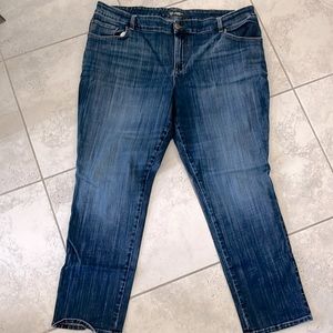 Women’s 24W long blue denim jeans